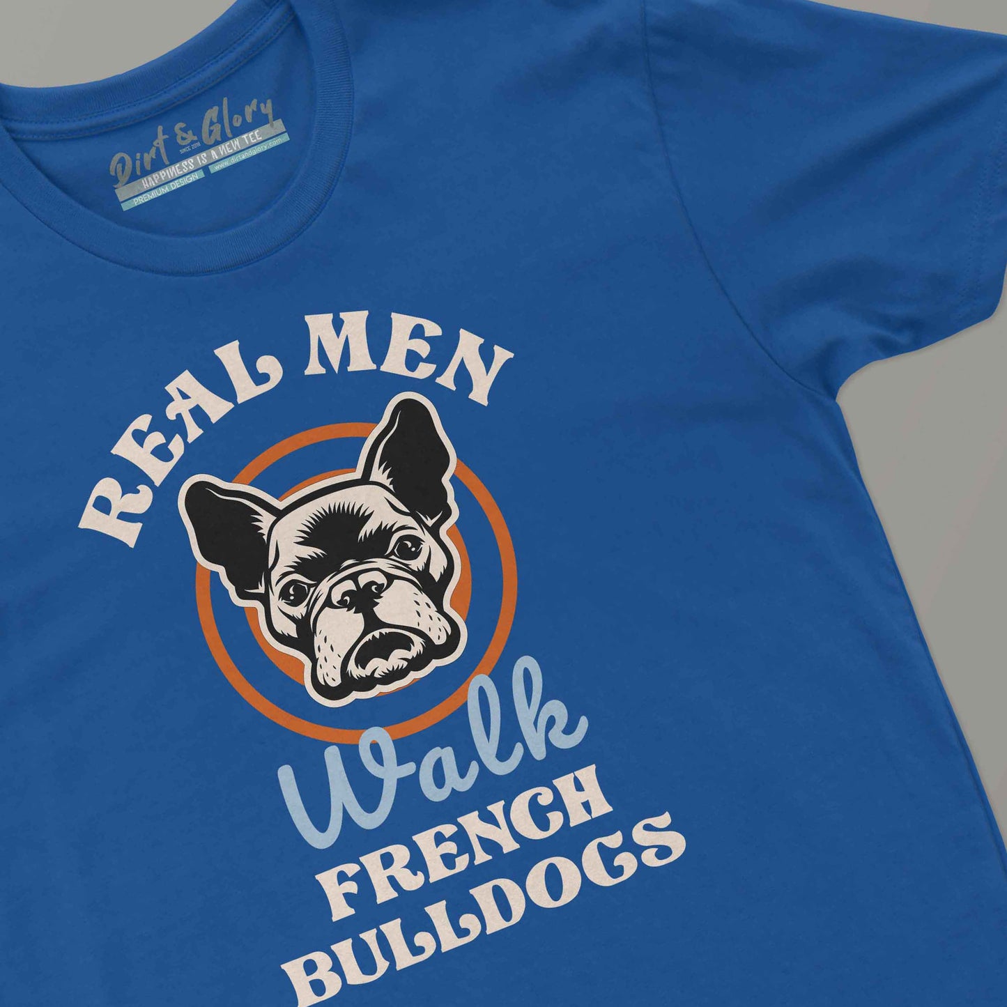 Real Men Walk French Bulldogs | Retro Tee