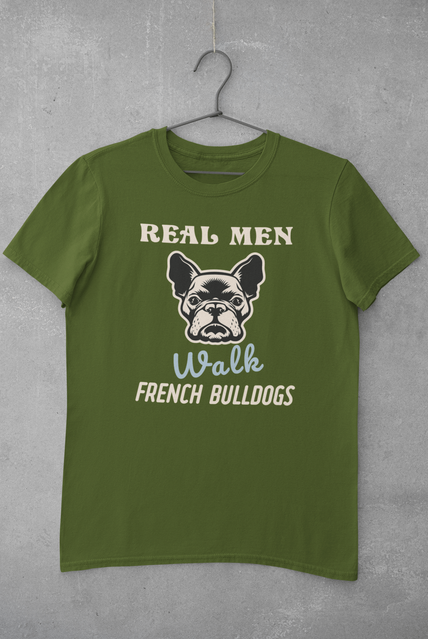 Real Men Walk French Bulldogs T-shirt