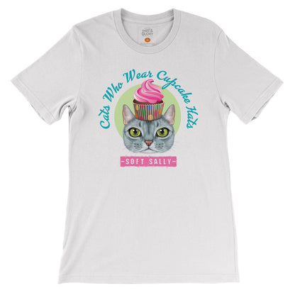 Soft Sally - Cats who wear cupcake hats T-shirt by DIRT & GLORY